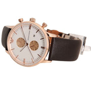Emporio Armani Men’s Quartz Leather Strap White Dial 43mm Watch AR0398