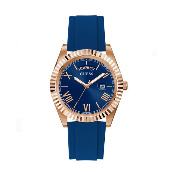 Guess Men’s Quartz Blue Silicone Strap Blue Dial 42mm Watch GW0335G2