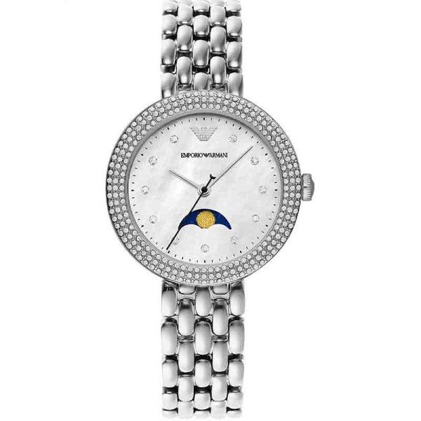 Emporio Armani Women’s Quartz Stainless Steel Mother of Pearl Dial 32mm Watch AR11461