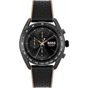 Hugo Boss Men’s Quartz Black Hybrid Strap Black Dial 44mm Watch 1514022