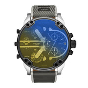 Diesel Men’s Quartz Multi Nylon Strap Black Dial 57mm (Four Time zone) Watch DZ7429