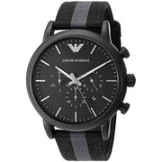 Emporio Armani Men’s Quartz Nylon Strap Black Dial 46mm Watch AR1948