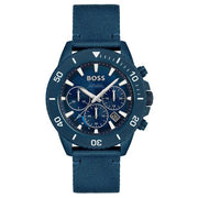 Hugo Boss Men’s Quartz Blue Nylon Strap Blue Dial 45mm Watch 1513919