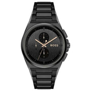 Hugo Boss Men’s Quartz Black Stainless Steel Black Dial 44mm Watch 1514068