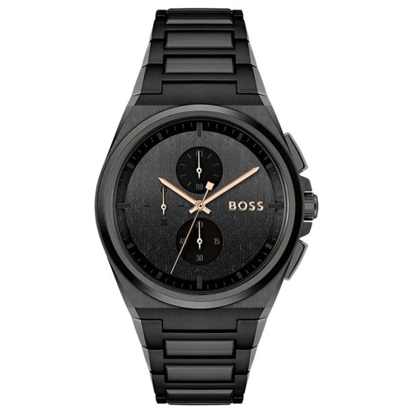 Hugo Boss Men’s Quartz Black Stainless Steel Black Dial 44mm Watch 1514068