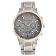 Emporio Armani Men’s Quartz Stainless Steel Gray Dial 43mm Watch AR11077