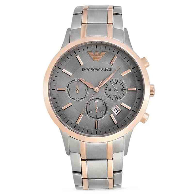 Emporio Armani Men’s Quartz Stainless Steel Gray Dial 43mm Watch AR11077