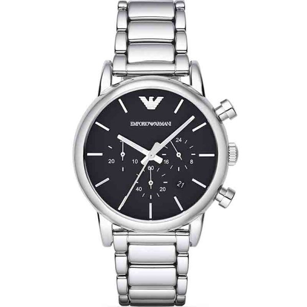 Emporio Armani Men’s Chronograph Quartz Stainless Steel Black Dial 41mm Watch AR1853