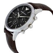 Emporio Armani Men’s Chronograph Quartz Stainless Steel Black Dial 43mm Watch AR2482