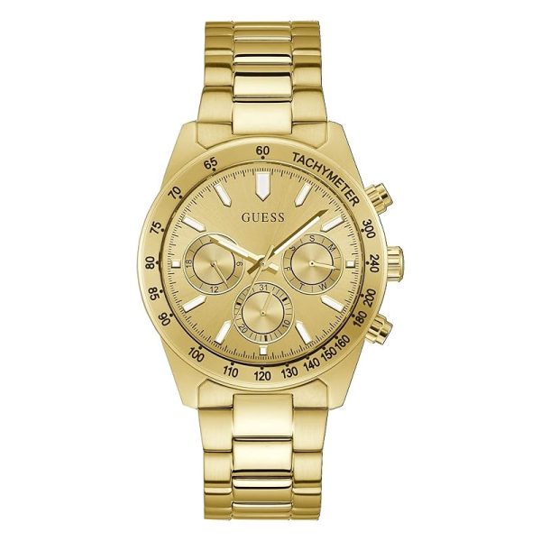 Guess Men’s Quartz Gold Stainless Steel Gold Dial 42mm Watch GW0329G3