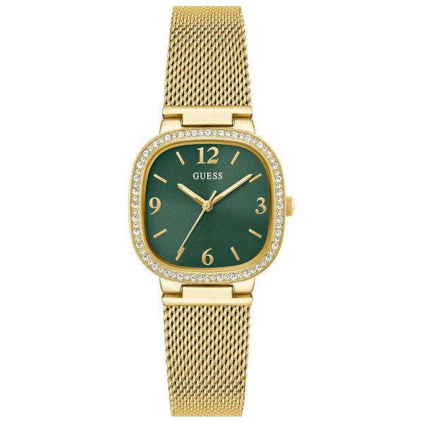 Guess Women’s Quartz Gold Stainless Steel Green Dial 32mm Watch GW0354L5