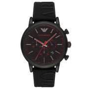 Emporio Armani Men’s Quartz Black Silicone Strap Black Dial 46mm Watch AR11024