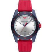 Emporio Armani Men’s Quartz Silicone Strap Red Dial 44mm Watch AR11219
