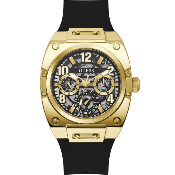 Guess Men’s Quartz Black Silicone Strap Black Dial 43mm Watch GW0569G2