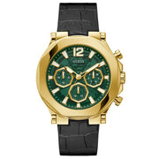 Guess Men’s Quartz Black Hybrid Strap Green Dial 46mm Watch GW0492G3