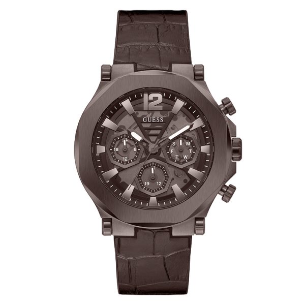 Guess Men’s Quartz Brown Hybrid Strap Brown Dial 46mm Watch GW0492G2