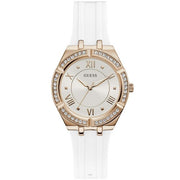 Guess Women’s Quartz White Silicone Strap White Dial 36mm Watch GW0034L2
