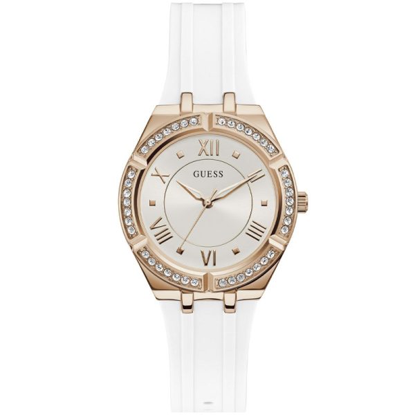 Guess Women’s Quartz White Silicone Strap White Dial 36mm Watch GW0034L2