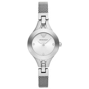 Emporio Armani Women’s Quartz Silver Stainless Steel Silver Dial 26mm Watch AR7361