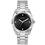 Guess Men’s Quartz Silver Stainless Steel Black Dial 42mm Watch GW0542G1