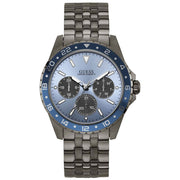 Guess Men’s Quartz Grey Stainless Steel Blue Dial 44mm Watch W1107G5