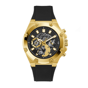 Guess Men’s Quartz Black Silicone Strap Black Dial 46mm Watch GW0334G2