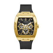 Guess Men’s Quartz Black Silicone & Leather Strap Black Dial 43mm Watch GW0202G1