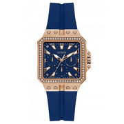 Guess Women’s Quartz Blue Silicone Strap Blue Dial 34mm Watch GW0618L2