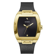 Guess Men’s Quartz Black Silicone & Leather Strap Black Dial 43mm Watch GW0386G3