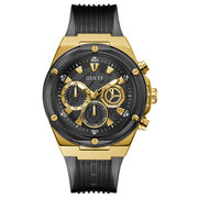 Guess Men’s Quartz Black Silicone Strap Black Dial 46mm Watch GW0425G1