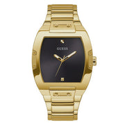 Guess Men’s Quartz Gold Stainless Steel Black Dial 43mm Watch GW0387G2