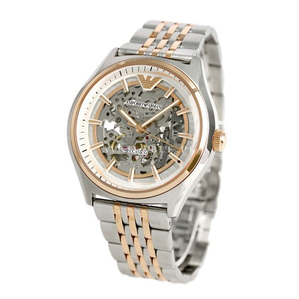 Emporio Armani Men’s Automatic Two-Two Stainless Steel White Dial 43mm AR60002