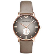 Emporio Armani Men’s Quartz Leather Strap Grey Dial 38mm Watch AR1723