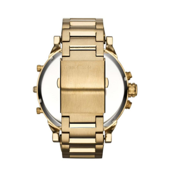 Diesel Men’s Quartz Gold Stainless Steel Black Dial 57mm (Four Time zone) Watch DZ7333