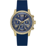 Guess Women’s Quartz Blue Silicone Strap Blue Dial 42mm Watch W0616L2