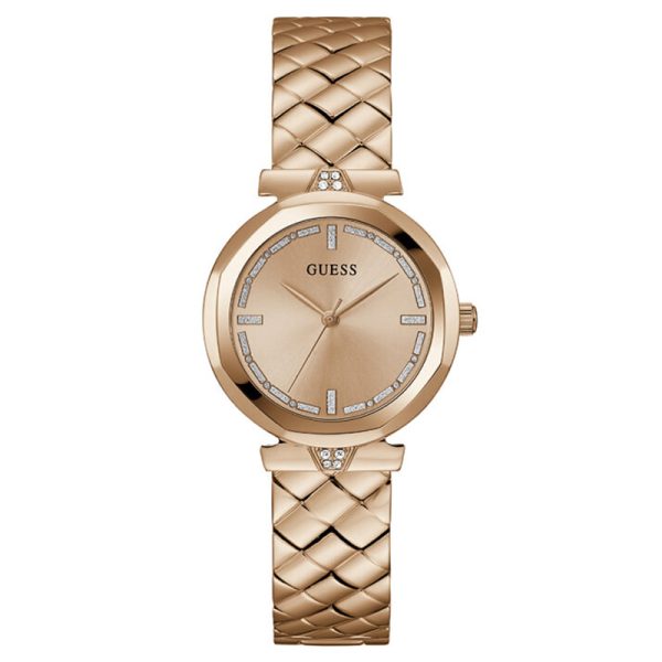Guess Women’s Quartz Rose Gold Stainless Steel Rose Gold Dial 34mm Watch GW0613L3