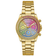 Guess Women’s Quartz Gold Stainless Steel Multi Color Dial 38mm Watch GW0483L4