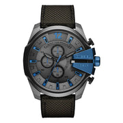 Diesel Men’s Quartz Black Silicone & Nylon Strap Grey Dial 51mm Watch DZ4500