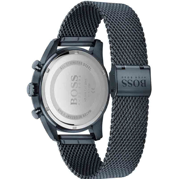 Hugo Boss Men’s Quartz Blue Stainless Steel Blue Dial 44mm Watch 1513836