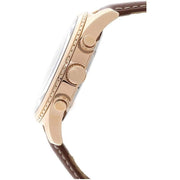 Guess Men’s Quartz Brown Leather Strap Blue Dial 46mm Watch W0500G1