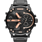 Diesel Men’s Quartz Black Stainless Steel Black Dial 57mm (Four Time Zone) Watch DZ7312