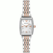 Emporio Armani Women’s Quartz Two Tone Stainless Steel White Dial 26mm Watch AR11519