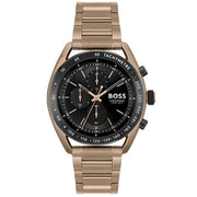 Hugo Boss Men’s Quartz Gold Stainless Steel Black Dial 44mm Watch 1514027