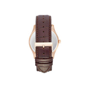 Hugo Boss Men’s Quartz Brown Leather Strap Grey Dial 43mm Watch 1513387