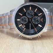 Emporio Armani Men’s Analogue Quartz Stainless Steel Black Dial 43mm Watch AR11165