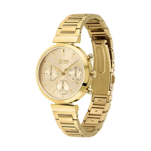 Hugo Boss Women’s Quartz Stainless Steel Gold Dial 36mm Watch 1502532