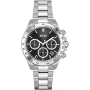 Hugo Boss Women’s Quartz Silver Stainless Steel Black Dial 38 Watch 1502614