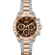 Hugo Boss Women’s Quartz Two-tone Stainless Steel Brown Dial 38 Watch 1502617