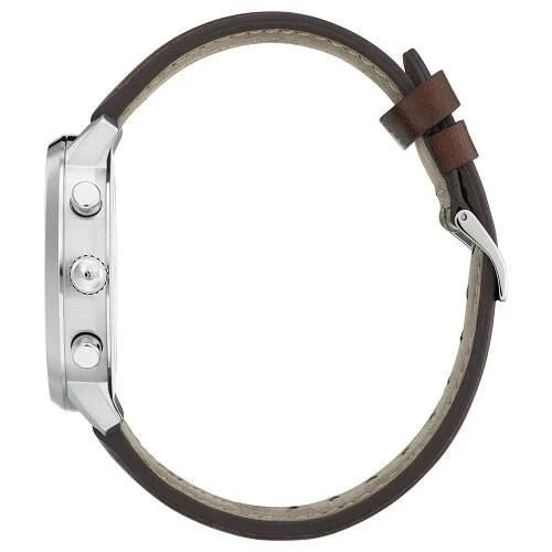 Hugo Boss Men’s Quartz Brown Leather Strap Blue Dial 42mm Watch 1513606