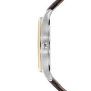 Hugo Boss Men’s Quartz Brown Leather Strap White Dial 43mm Watch 1513486